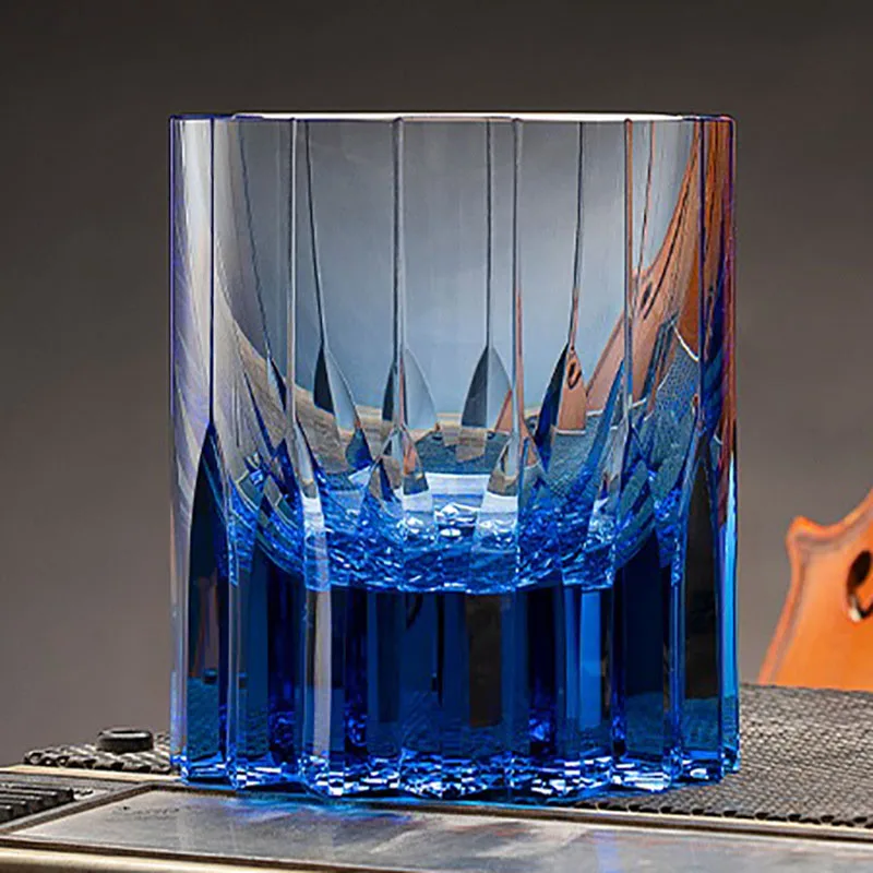 

Japanese Edo Chiko Crystal Cup, Handmade Whiskey Cup, K9 Leadless, Light, Luxury, High Grade, Hand Carved, Foreign Wine Cup