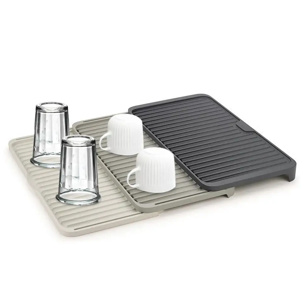

Portable Silicone Draining Mat 3 Layers Large Capacity Draining Pad Kitchen Accessories For Drainage Design