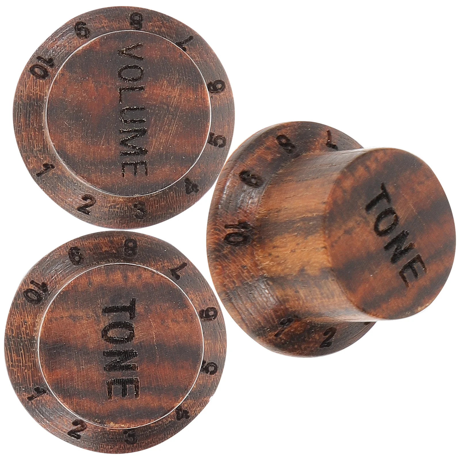 

3pcs Wood Electric Guitar Knob Bass Dome Knob Audio Knob Volume Control Knob