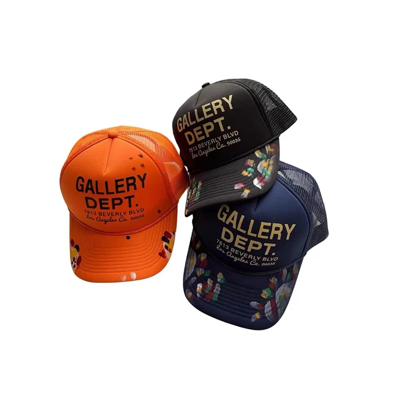 

Dept baseball Cap Men Street Graffiti Mesh Trucker Hat Galleryes Women Casual Letter Cap High Quality Fashion Tide Sun Hat