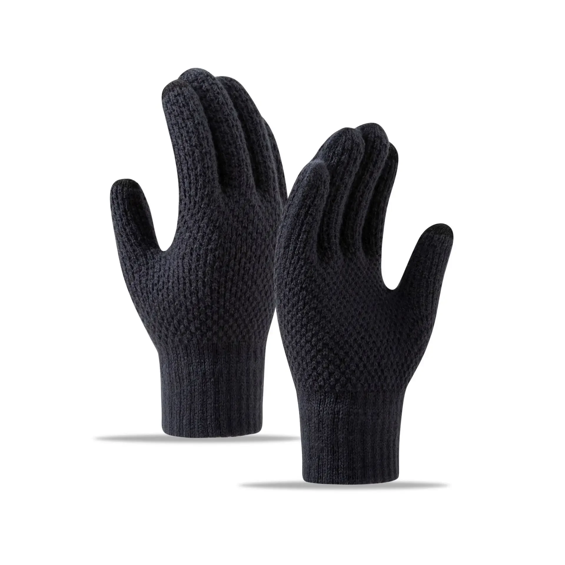 

Gloves Made of Plush and Thickened Versatile for Cold Resistance Sports Cycling Winter Warmth Knitted Touch Screen Gloves
