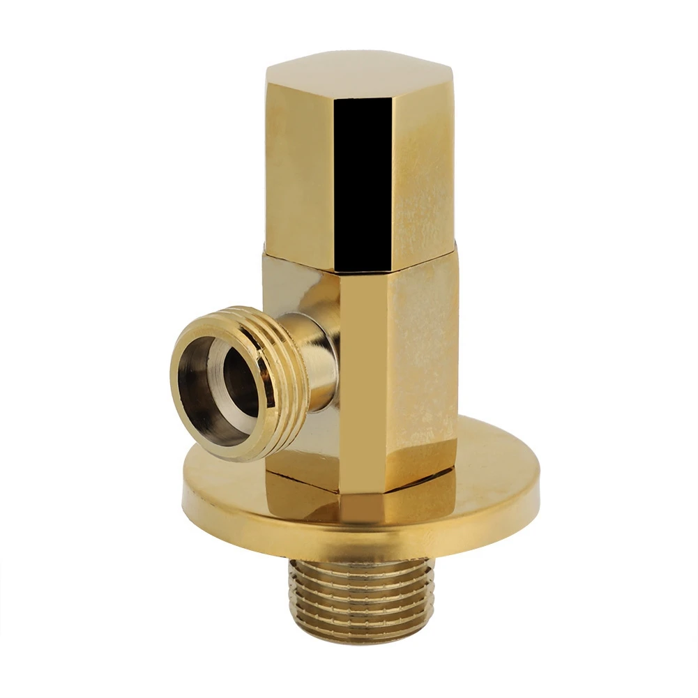 

Bathroom Brass Gold Angle Stop Valve Water Control Valve Faucet Angle Valve