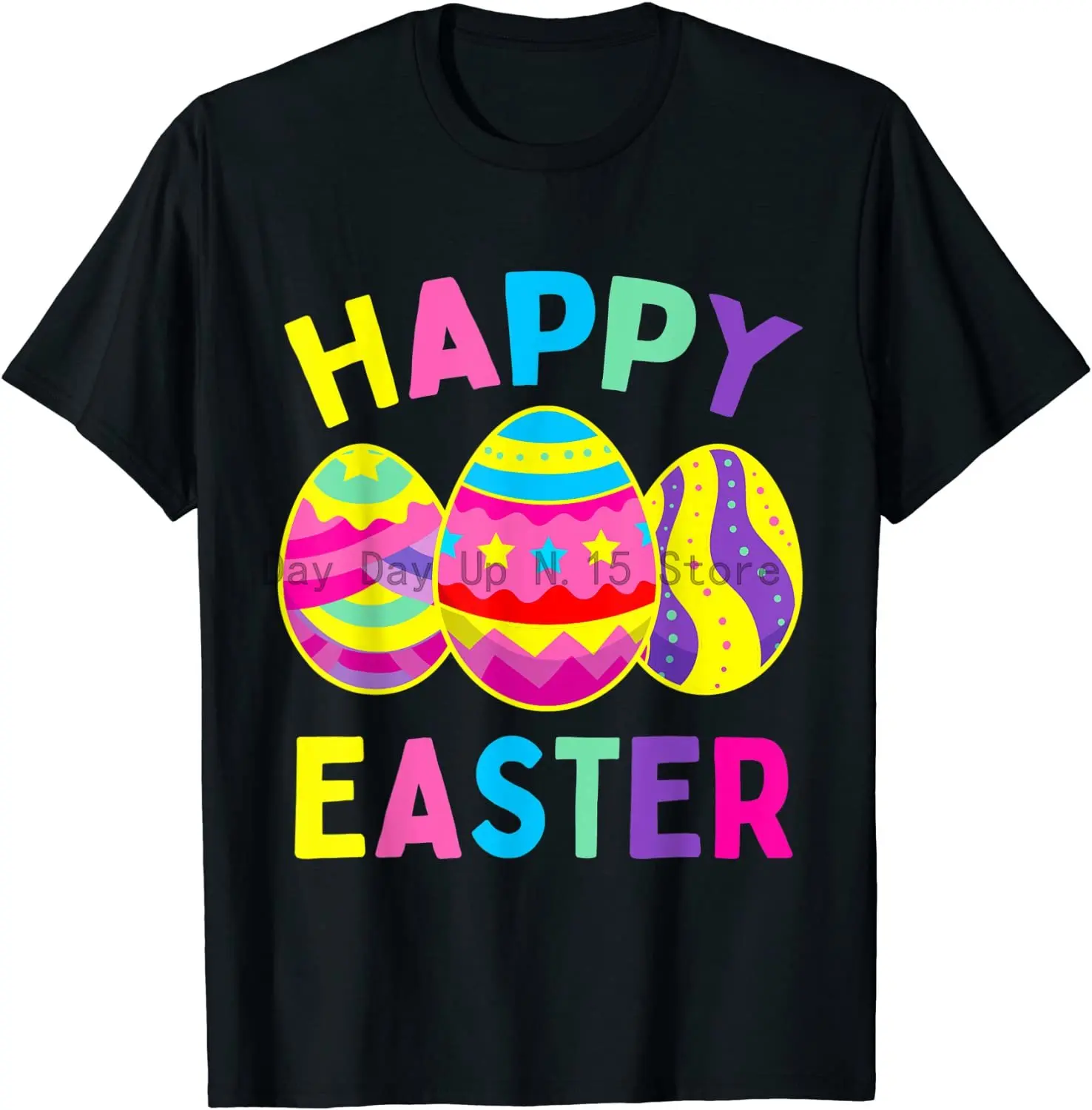 

Happy Easter Day Cute Colorful Egg Hunting Women Boys Girls T-Shirt