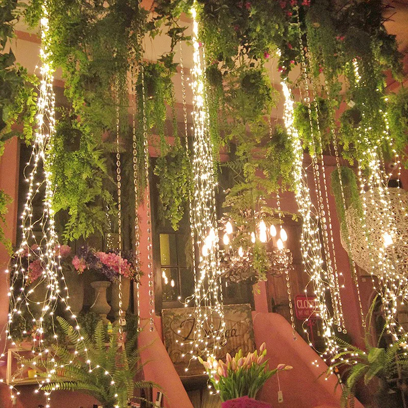

Copper wire lamp string tree rattan lamp star ins decoration solar branch lamp Wedding Garden Courtyard LED color lamp