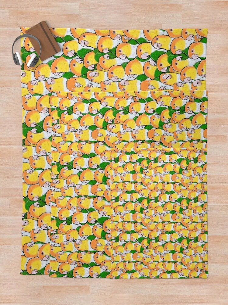 Белое шишковое одеяло с попугаями Caique милое плед декоративные одеяла для диванов