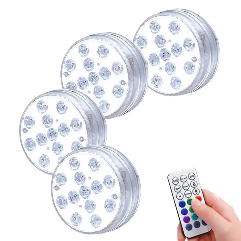 

Подводный светильник с 13 светодиодами, 16 цветов, RGB, водонепроницаемое освещение для бассейна, погружной радиочастотный светильник льник с ...