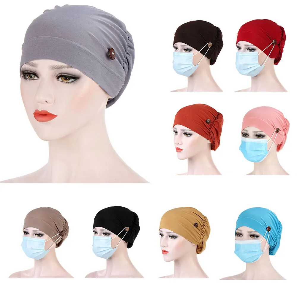 

Cancer Hat Chemo Cap Women Muslim Hair Loss Turban Head Wrap Cover Head Scarf Fashion Trend