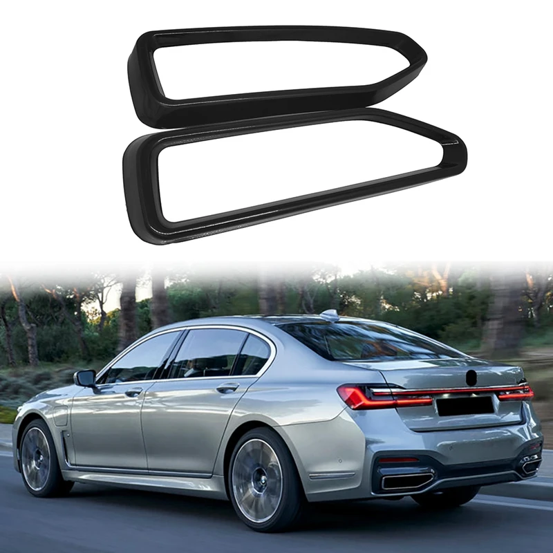 

Декоративная рамка из нержавеющей стали для заднего хвоста автомобиля, накладка на выхлопную трубу, наклейки для BMW 7 серии G11 G12 2019-2021