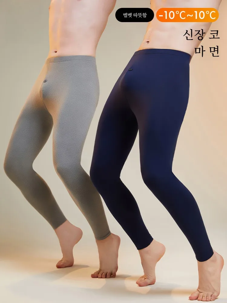  Мужские хлопковые утепленные брюки Long Johns мужские и шерстяные утолщенные