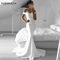 roddrsya elegant off shoulder mermaid bridal dresses for bride appliques wedding gowns beach vestidos de noiva mariage 2022