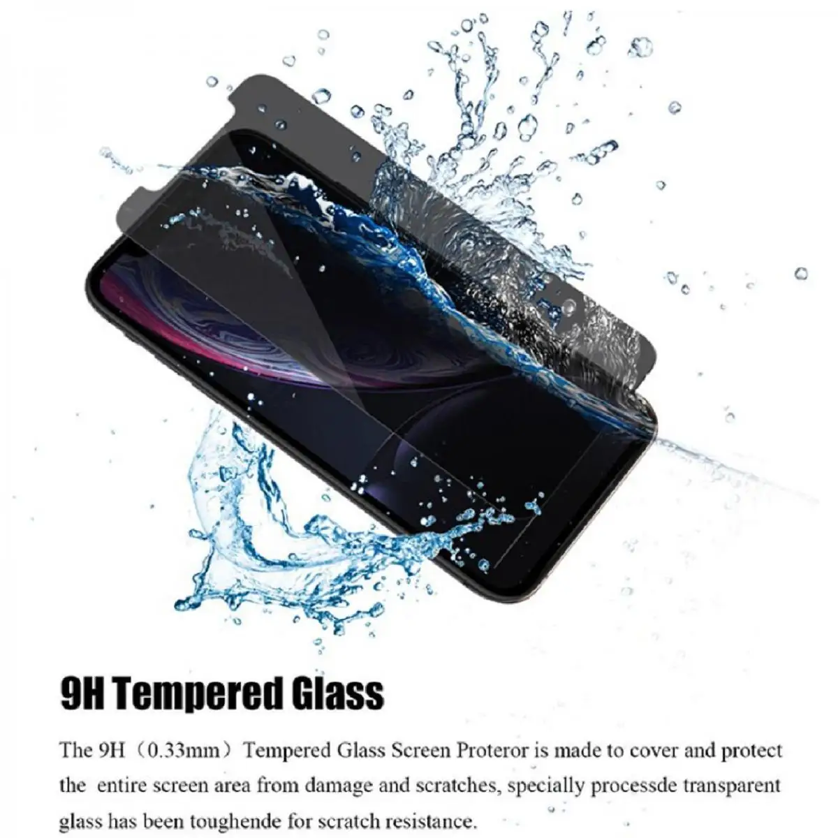Xiaomi Redmi Note 9 PRO Black tempered glass 9H screen Protector for movil - Todotumovil
