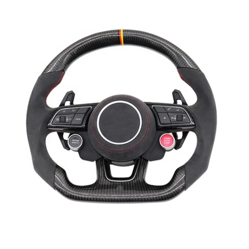 

Custom Steering wheel for A3 A4 A5 A6 A7 A8 S3 S4 S5 S6 S7 S8 Q3 Q5 Q7 Q8 RS3 RS4 RS5 RS6 RS7 R8 Carbon fiber or sline