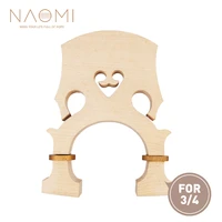 naomi adjustable 34 size double bass bridge w brass screws natural dried maple wood for upright bass