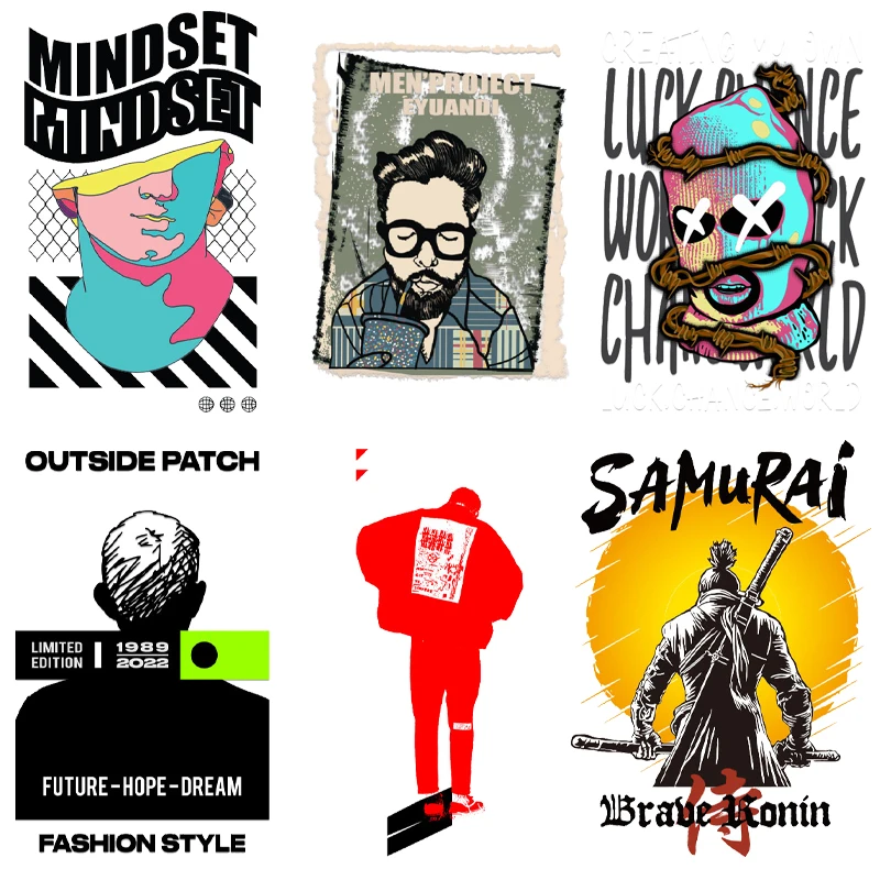 

Iron on Transfers for Clothing Thermoadhesive Patches Fusible Patch Anime Patch Heat Transfer Clorhing Stickers Appliques