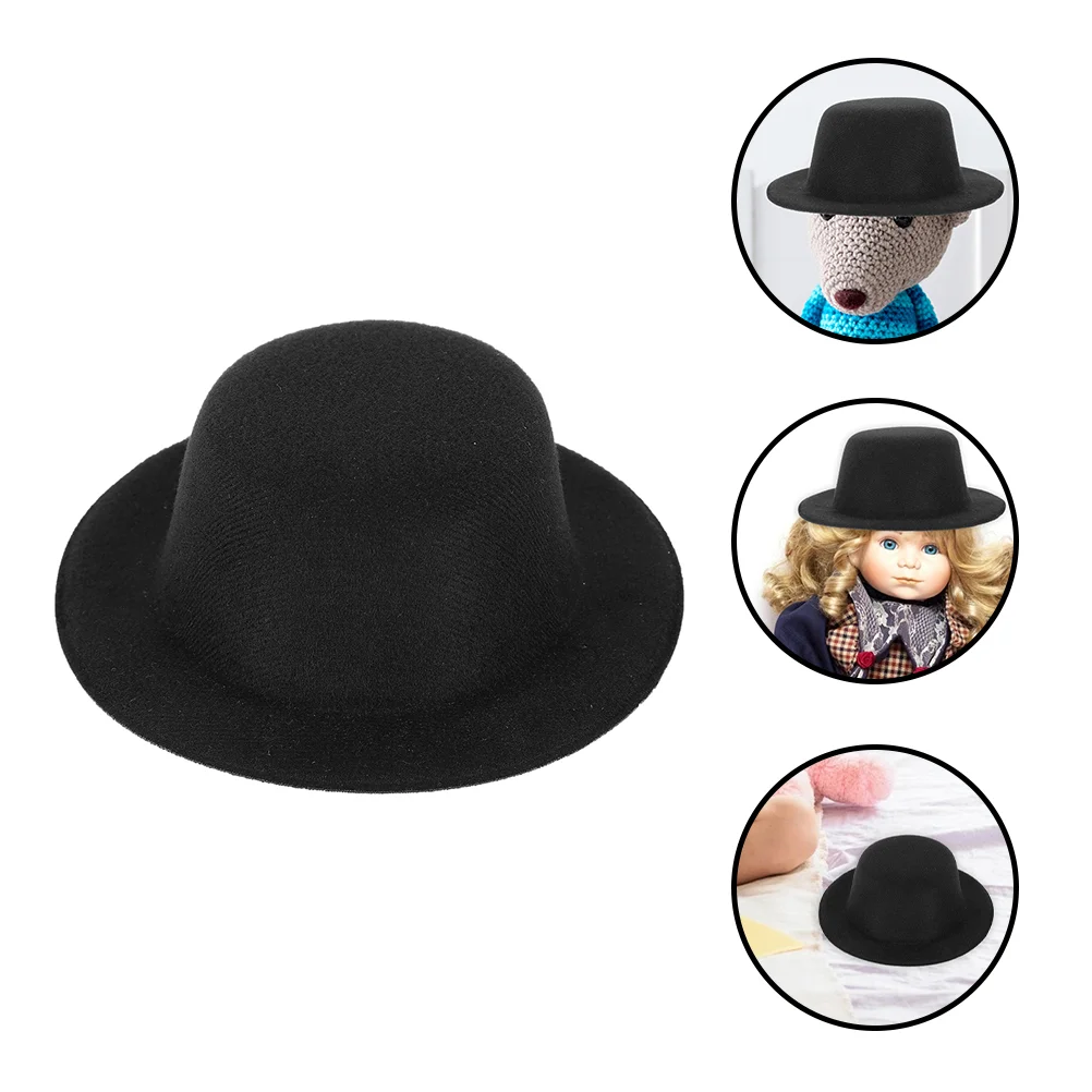 

6 Pcs Small Hat Tops Ornament Adornment Black Clothes Accessory Ornaments Jacket Mini