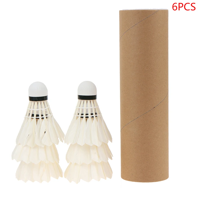 

Indoor 3pcs/ 6pcs Badminton Shuttlecock White Goose Board Feather Flying Stability Durable Shuttlecock Ball