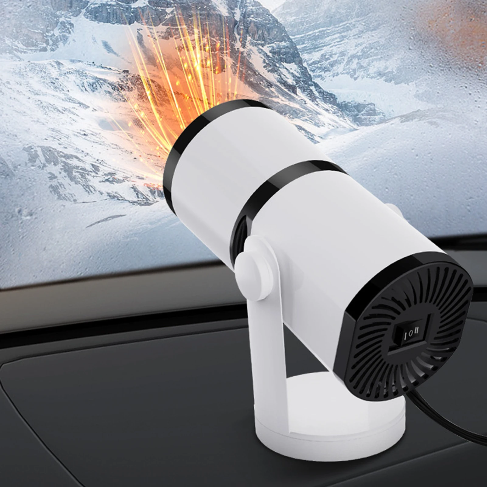 

Car Defroster Anti-Fog Heater Heating Cooling Fan with Rotating Base 12V 150W 24V 200W for Car Truck Rv Trailer Windshield