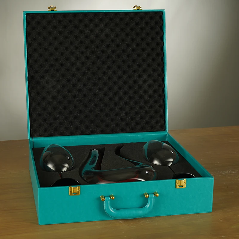 

Red swan wine bottle red border black bottom red wine gift set