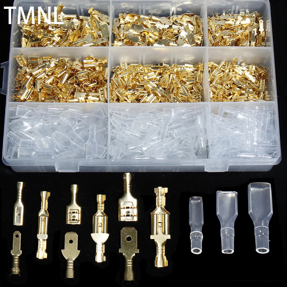 

2.8/4.8/6.3mm Electrical Crimping insulated wire sheath wound connector plug spring insert terminal Winding General spring edge