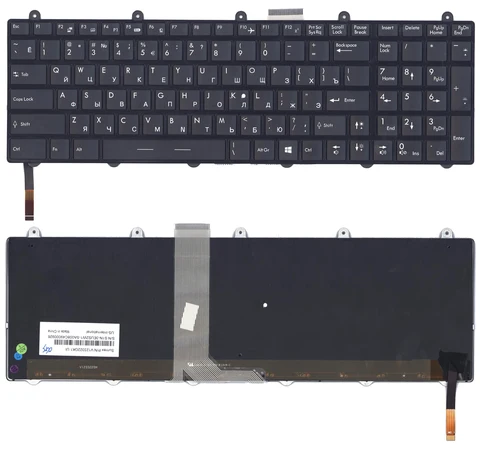 Клавиатура для MSI GX70 с подсветкой черная с рамкой