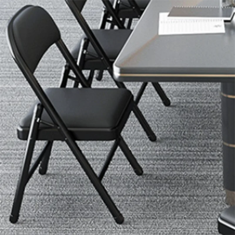 

Living Room Portable Design Dining Chairs Folding Black Outdoor Chairs Waiting Hotel Space Saving Silla Plegable Household Items