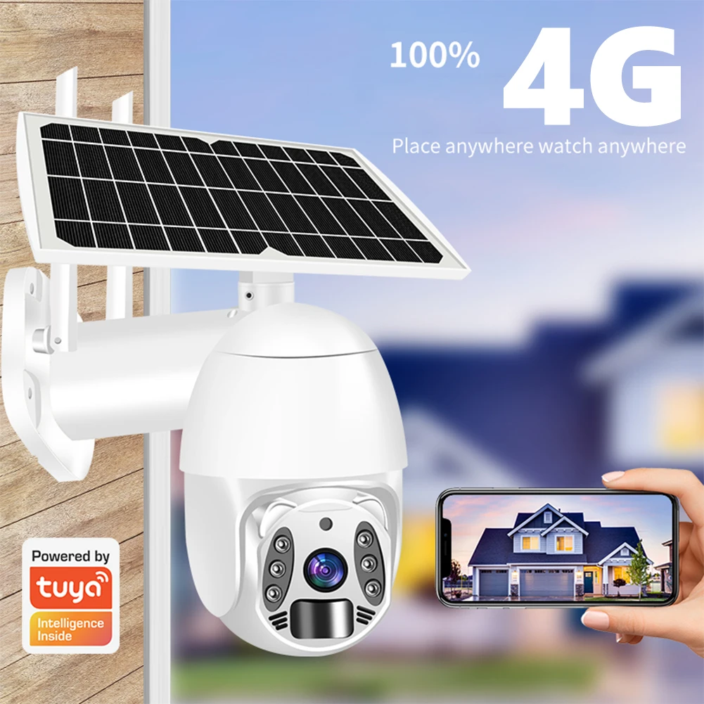 

IP-Камера уличная Водонепроницаемая на солнечной батарее, 2,4 ГГц, Wi-Fi/4G