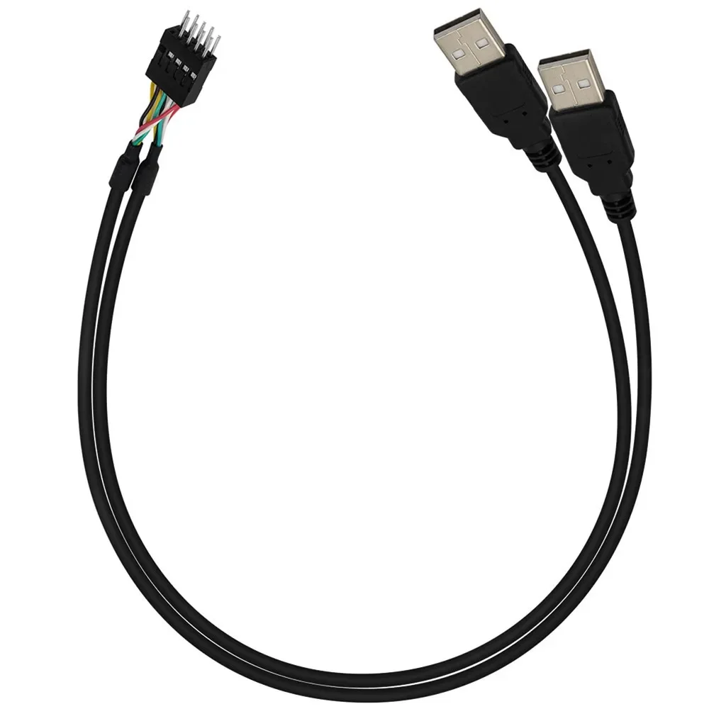 50 см материнская плата Dupont 2 54 9-контактный двойной USB 0 Type-A удлинительный кабель
