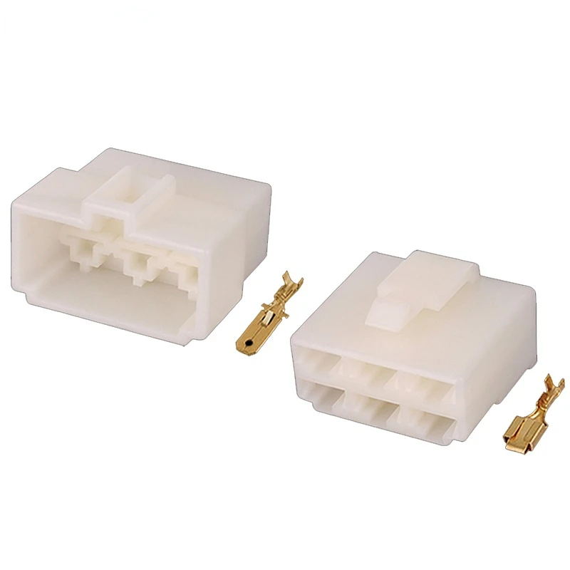 100 комплектов 6 3 мм контактов пластиковая электрическая проводка штекер гнездо
