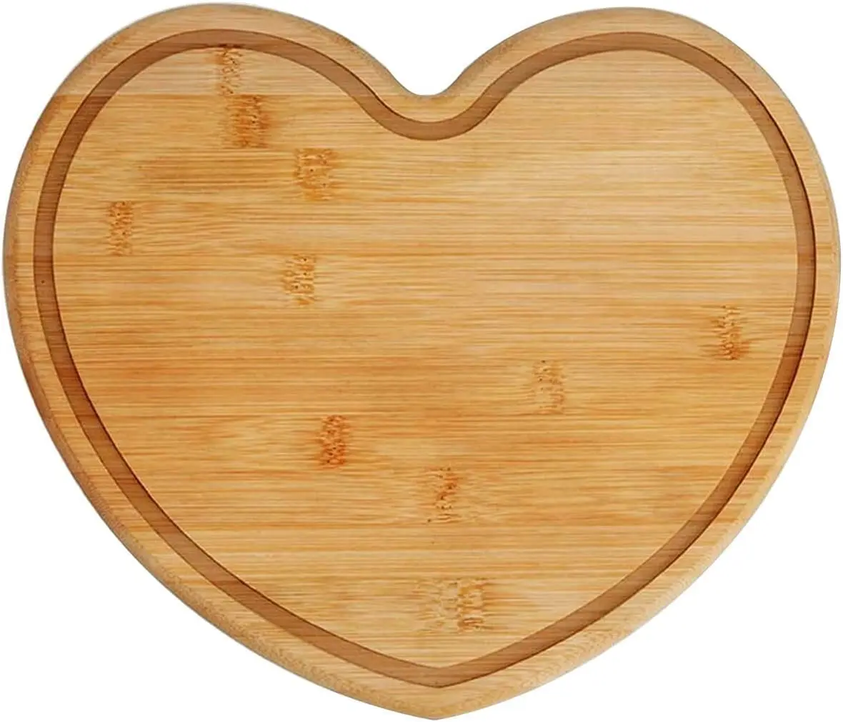

, TA42003, Kitchen Cutting Board Heart Board 27 x 24 cm, colour Bamboo Kitchen double-sided cutting board Household fruit meat c