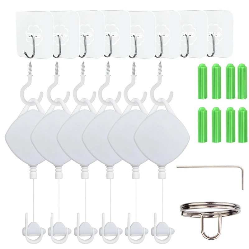 

6 Packs VR Cable Management, Retractable Ceiling Pulley System For HTC Vive/Vive Pro/Oculus Rift/Rift S/Link Cable