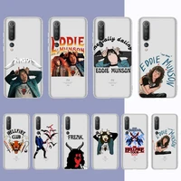 yndfcnb things eddie munson phone case for samsung a51 a52 a71 a12 for redmi 7 9 9a for huawei honor8x 10i clear case