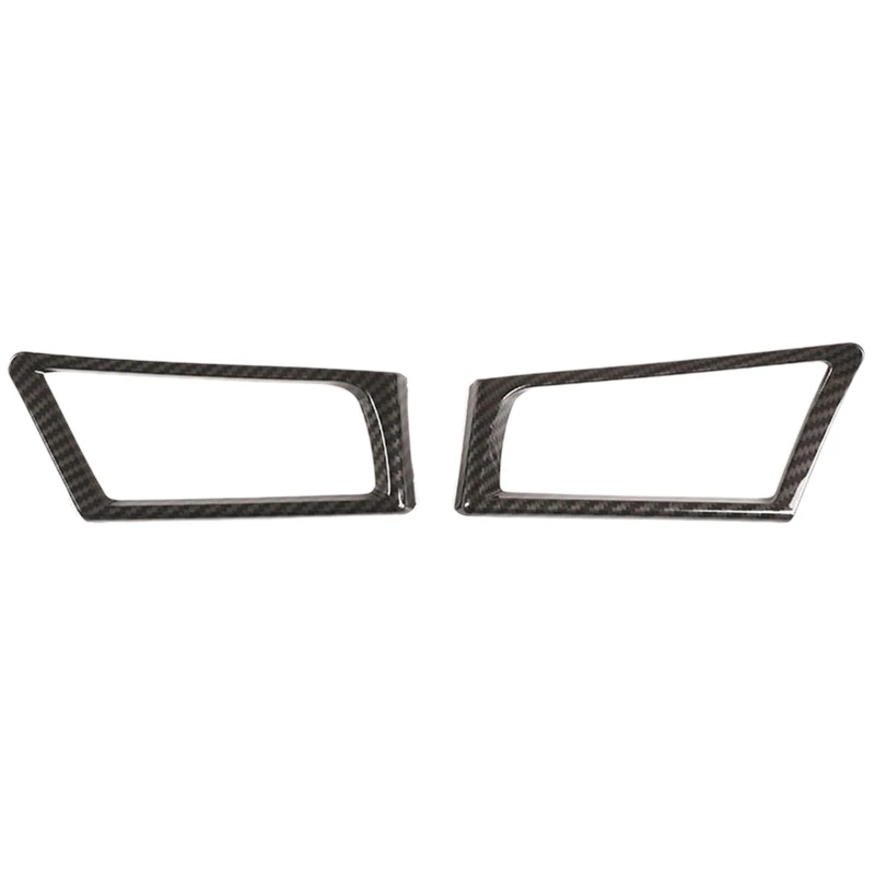 

2Pcs Car Carbon Texture Interior Side Air Condition Air Vent Outlet Frame Cover Trim for 7 Series Models 2009-2014