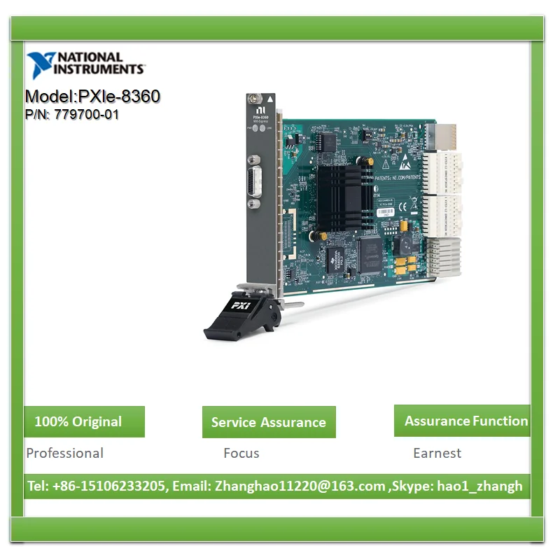 

NI PXIe-8360 779700-01 You control the PXI and CompactPCI systems from your PC via the fully transparent MXI‑Express chain