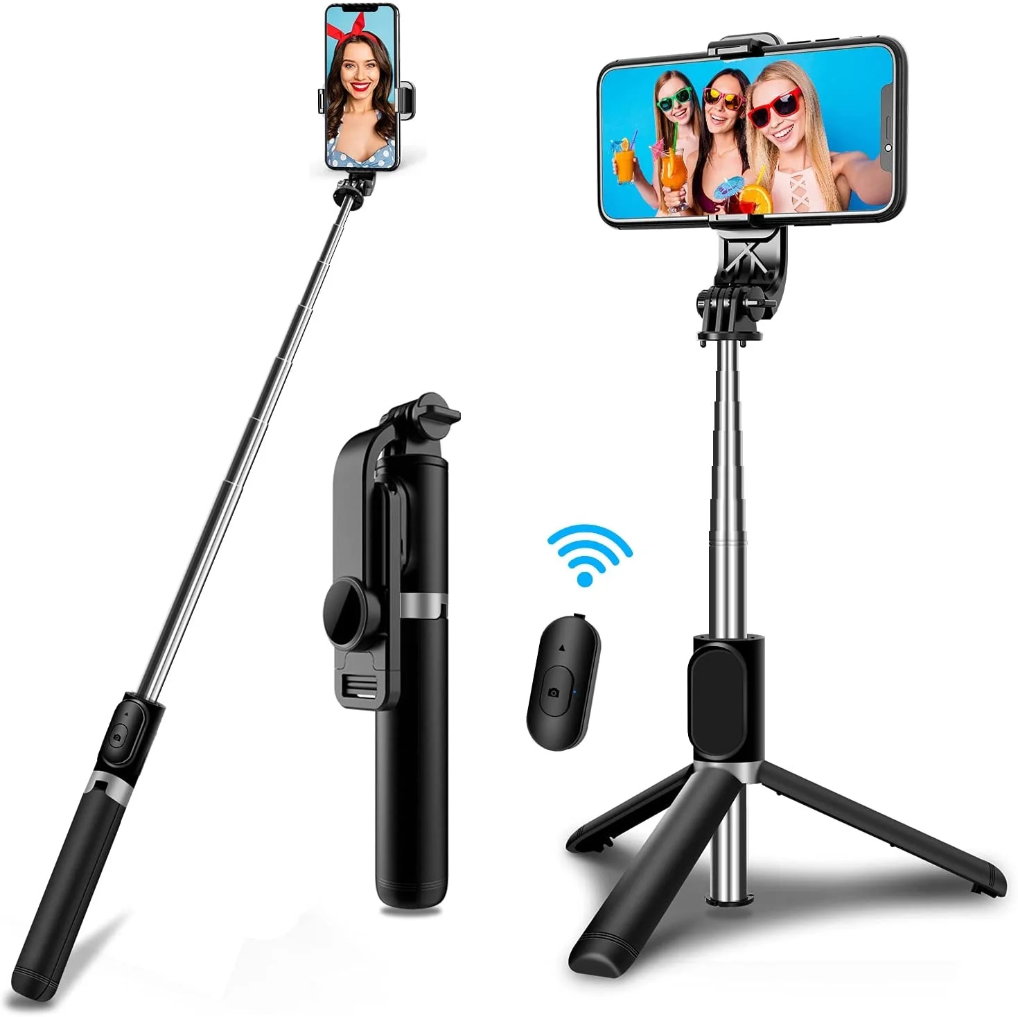 

Xiaomi Four In One Tripod For Self Timer Lever With Wireless Remote Control Expandable Mobile Phone Holder 360 ° Rotation Sale