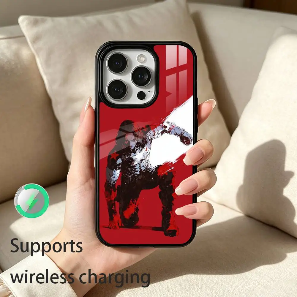 Фото Чехол для телефона B-Bucky-Barnes Winter-S-Soldier для iPhone 12, 13, 14, 15, 16, 17 Pro Max Plus с поддержкой беспроводной зарядки. №2
