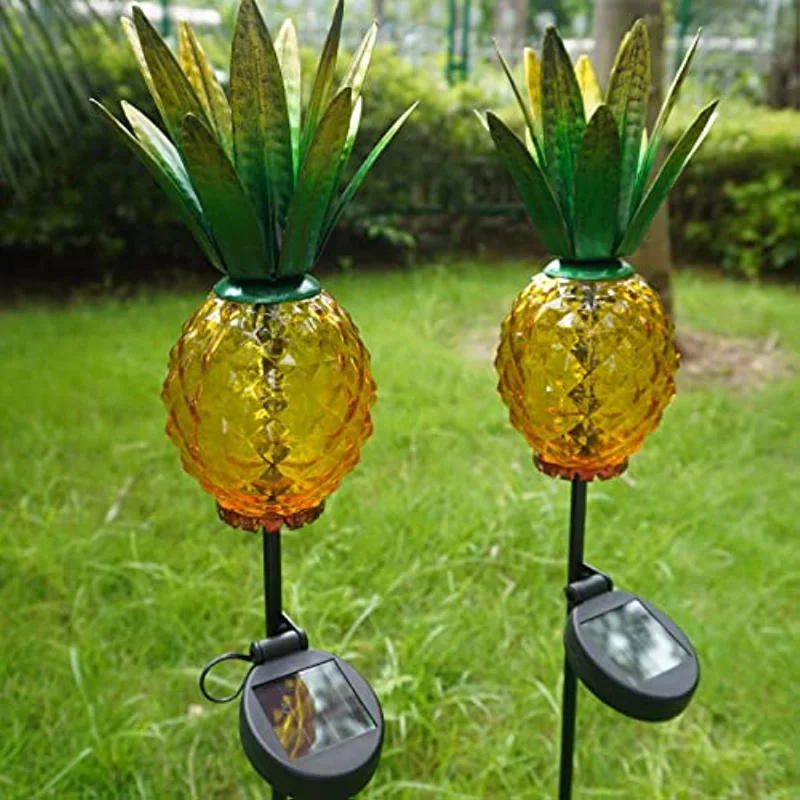 Solar outdoor Pineapple lights Garden lamps Decorative Waterproof lED Solar Stake for Garden Patio Yard lawn Deco