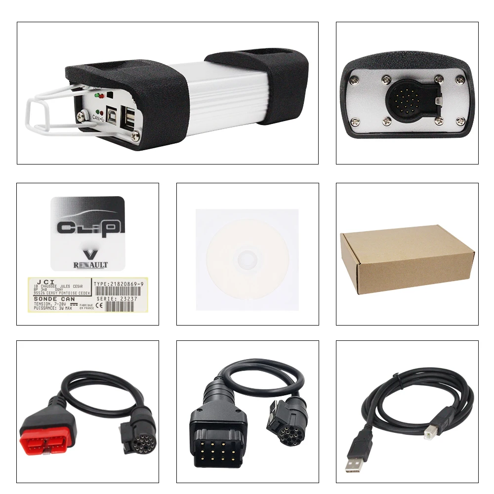 Полный чип для Renault Can Clip V212 Reprog с CYPRESS AN2131QC Gold PCB Can Clip V212 инструмент для диагностики автомобиля V178