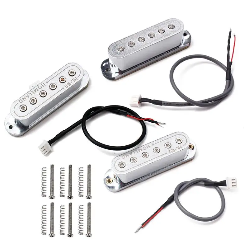 

1 Set Pickup Sliver Middle Bridge Neck Pickup Set Pickups for Guitar Replacement Parts