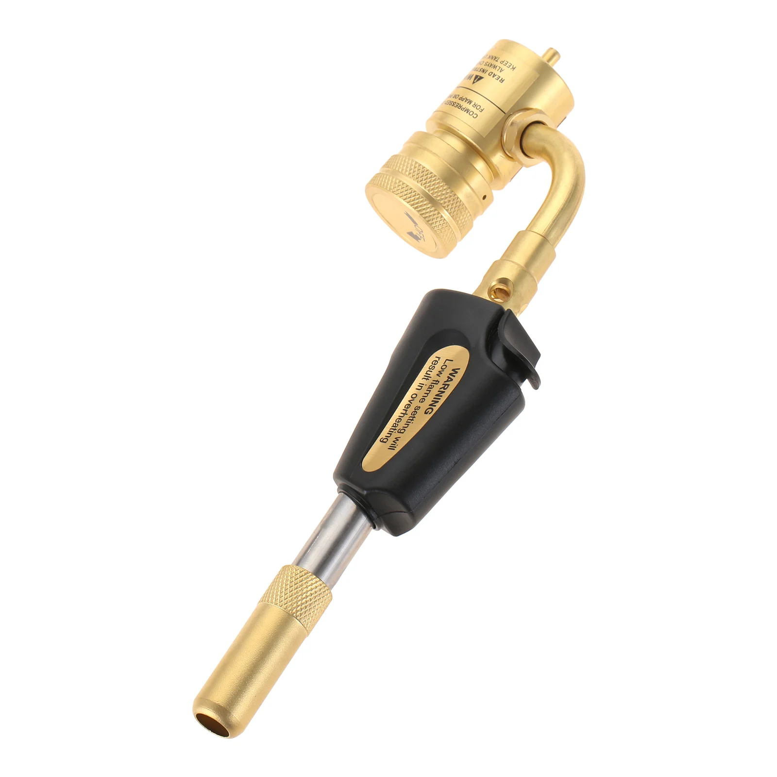 

1kit Propane Mapp Gas Turbo Torch Head Brass Nozzle + Self Ignition Trigger Adjustable Regulator Welding HVAC Brazing BBQ Plumb
