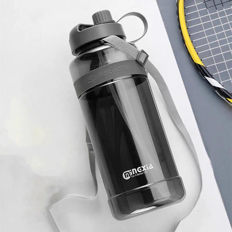 With Straw Gym Drinking Bottle With Strap For Outdoor Travel
