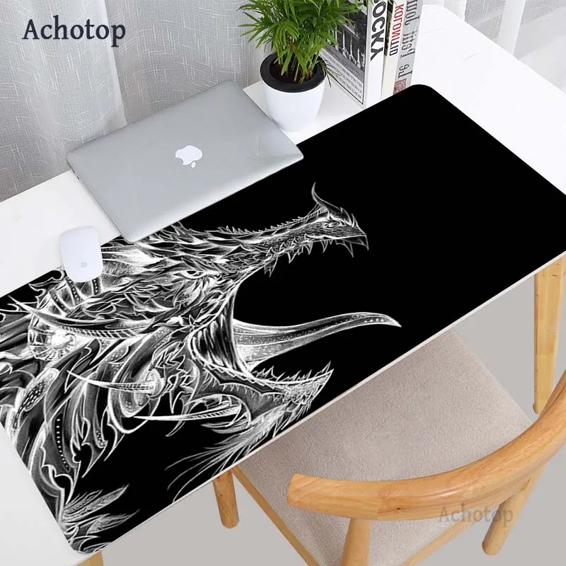 Коврик для мыши с изображением мифического зверя дракона большие игровые