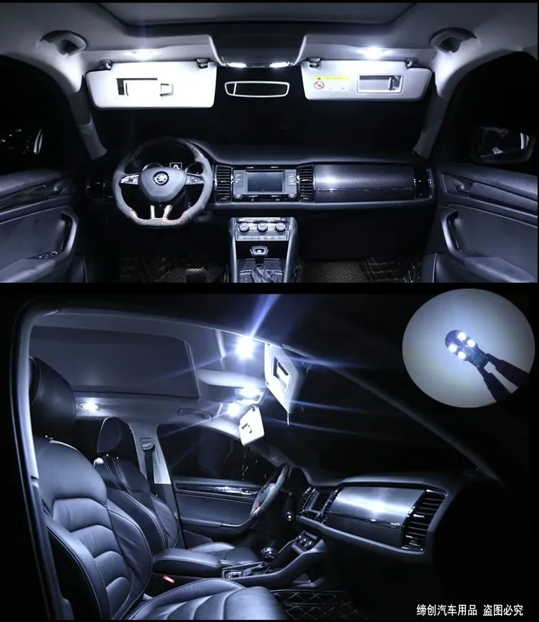 Автомобильная лампа для чтения светодиодная 9 Вт 12 В 6000 К внутренняя на крыше