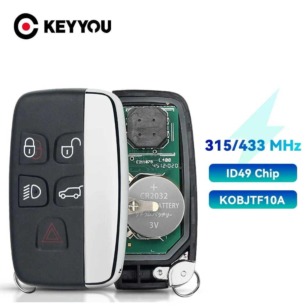 Фото KEYYOU 315 МГц 434 МГц 5 кнопок автомобильный дистанционный ключ для Land Rover Range Rover Evoque Freelander Discovery4 ID49 чип без ключа Entery №1