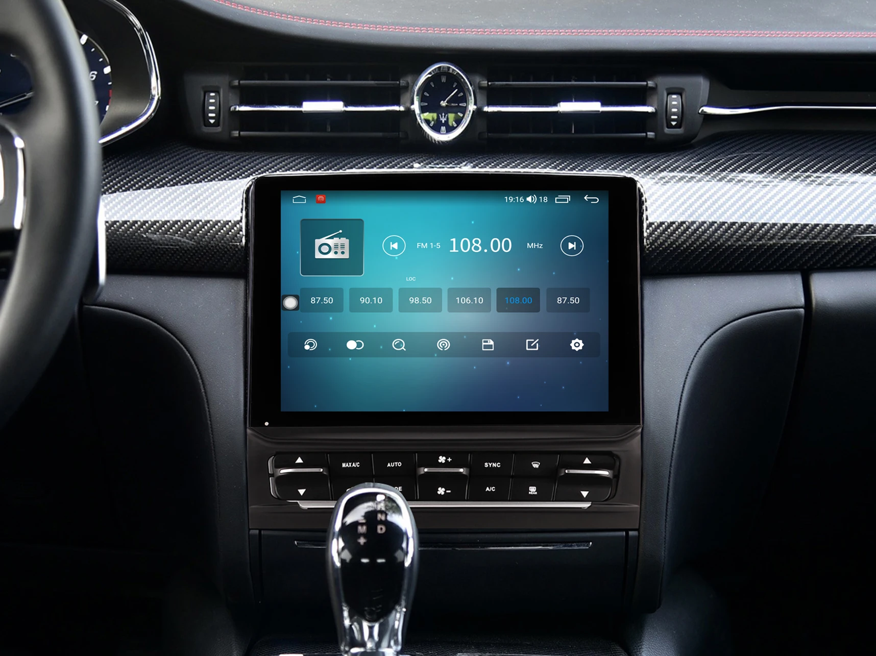 Фото 10,5-дюймовый QLED экран Android 14, для Maserati Quattroporte 2013-2016, автомобильный радиоприемник, мультимедийный плеер, навигатор, авто стерео головное устройство №4