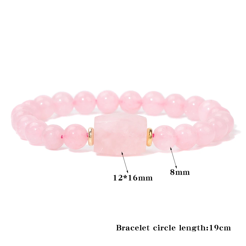 Женский браслет из розового кварца
