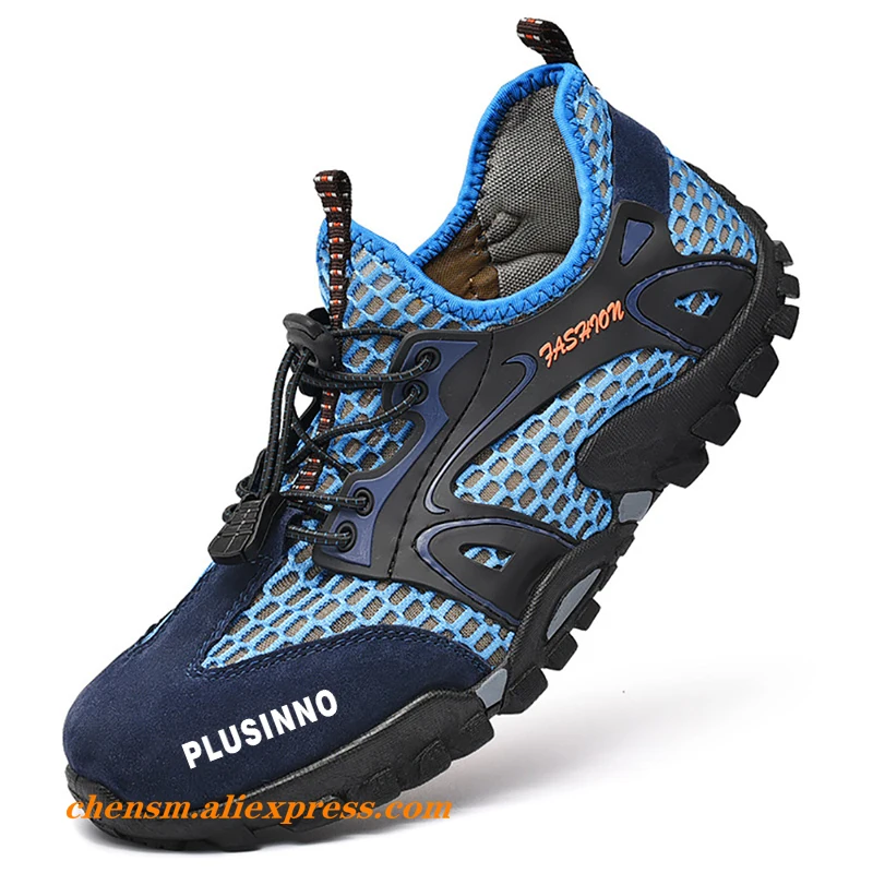 

PLUSINNO New Barefoot Water Shoes Men Fishing Wading Shoes Beach Non-slip Outdoor Sports Breathable Casual Climbing Sneakers
