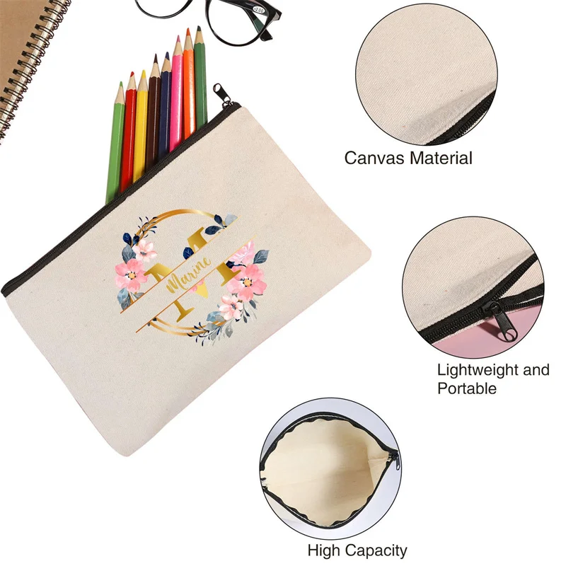 Индивидуальные индивидуальные уникальные парусиновые косметички сделай сам