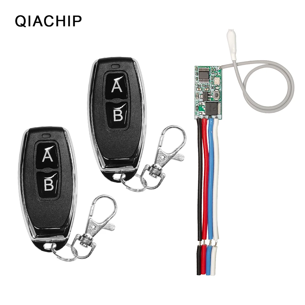 

QIACHIP 433Mhz Wireless Remote Control Smart Home Light Switch DC 12V 24V 1CH Led Light Switch RF Receiver Module Transmitter