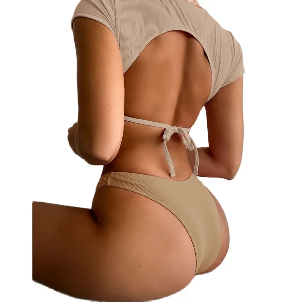 

2023 Summer New European And American Style Sexy Bikini Set Open Back Swimwear