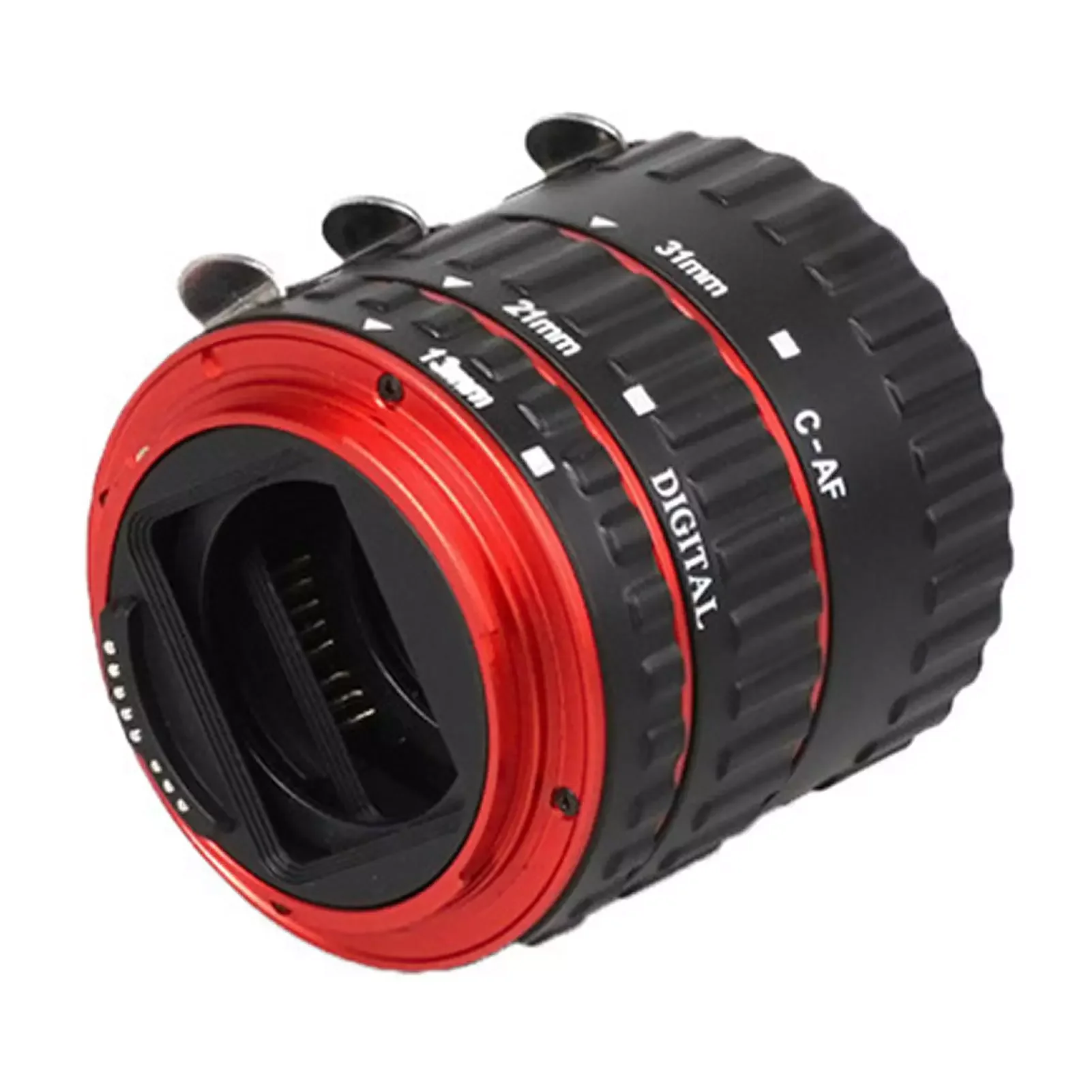 

NEW2022 Colorful Metal TTL Auto Focus AF Macro Extension Tube Ring for Canon EOS EF EF-S 60D 7D 5D II 550D Red